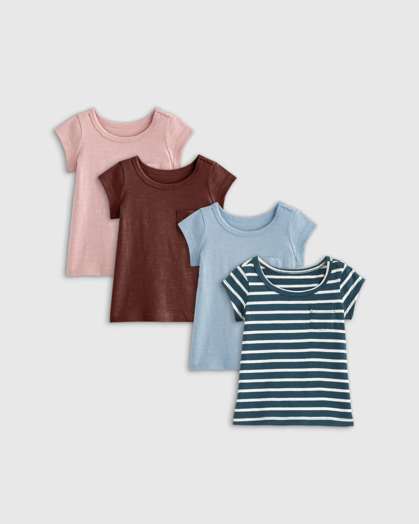 100% Organic Cotton Slub Tee 4-Pack