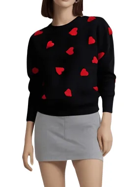 3-D Heart Sweaters For Women