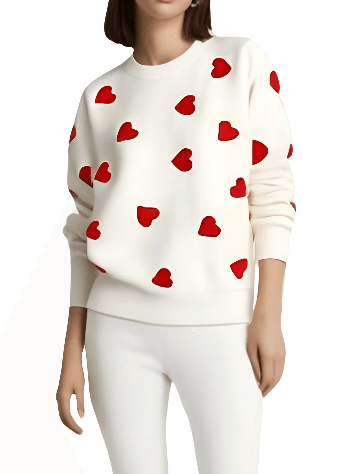 3-D Heart Sweaters For Women