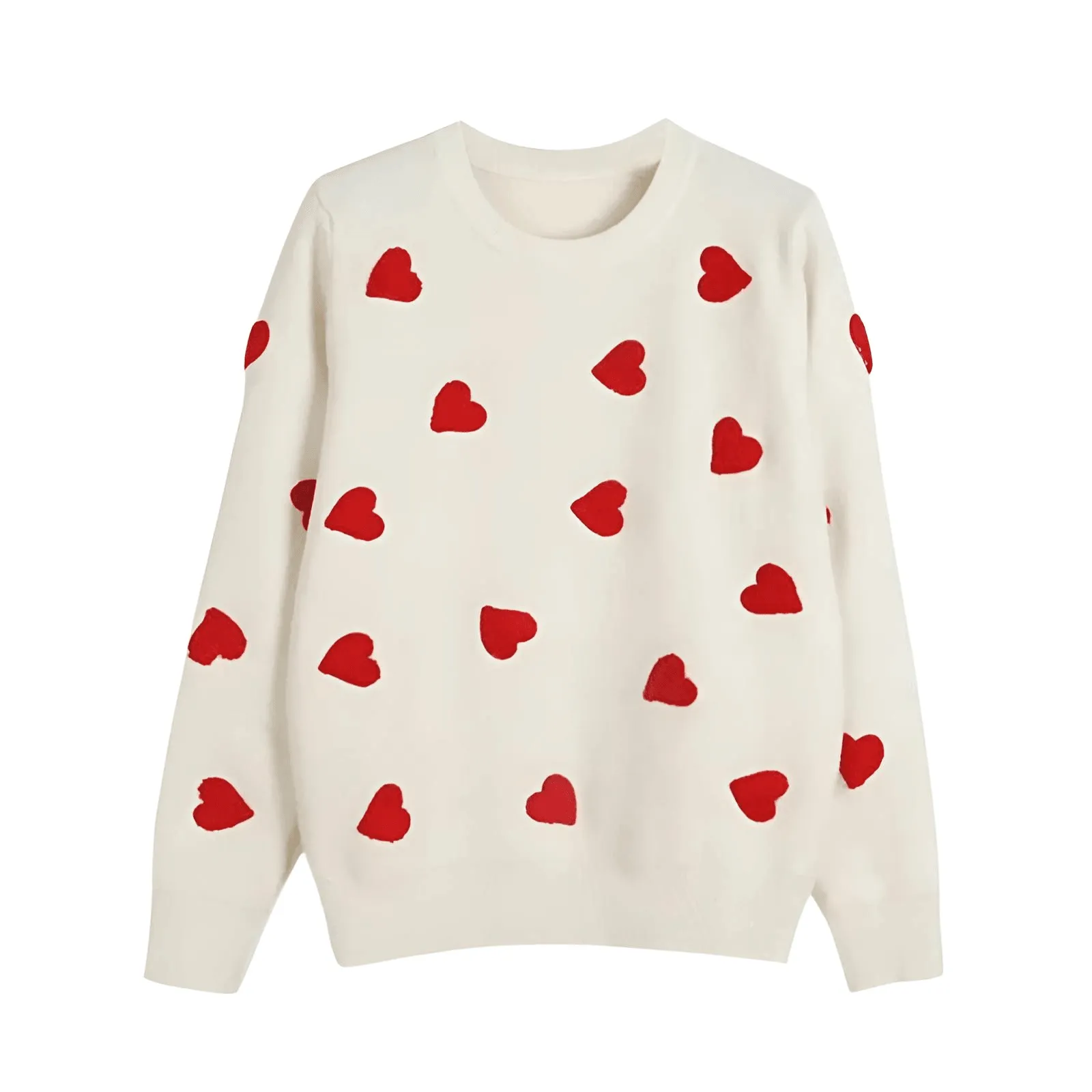 3-D Heart Sweaters For Women