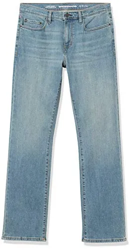 Amazon Essentials Men's Straight-Fit Stretch Bootcut Jean, Light Vintage, 36W x 30L