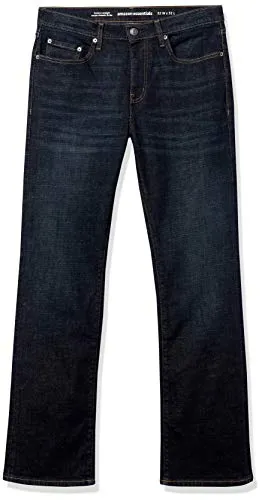 Amazon Essentials Men's Straight-Fit Stretch Bootcut Jean, Rinsed Vintage, 40W x 34L