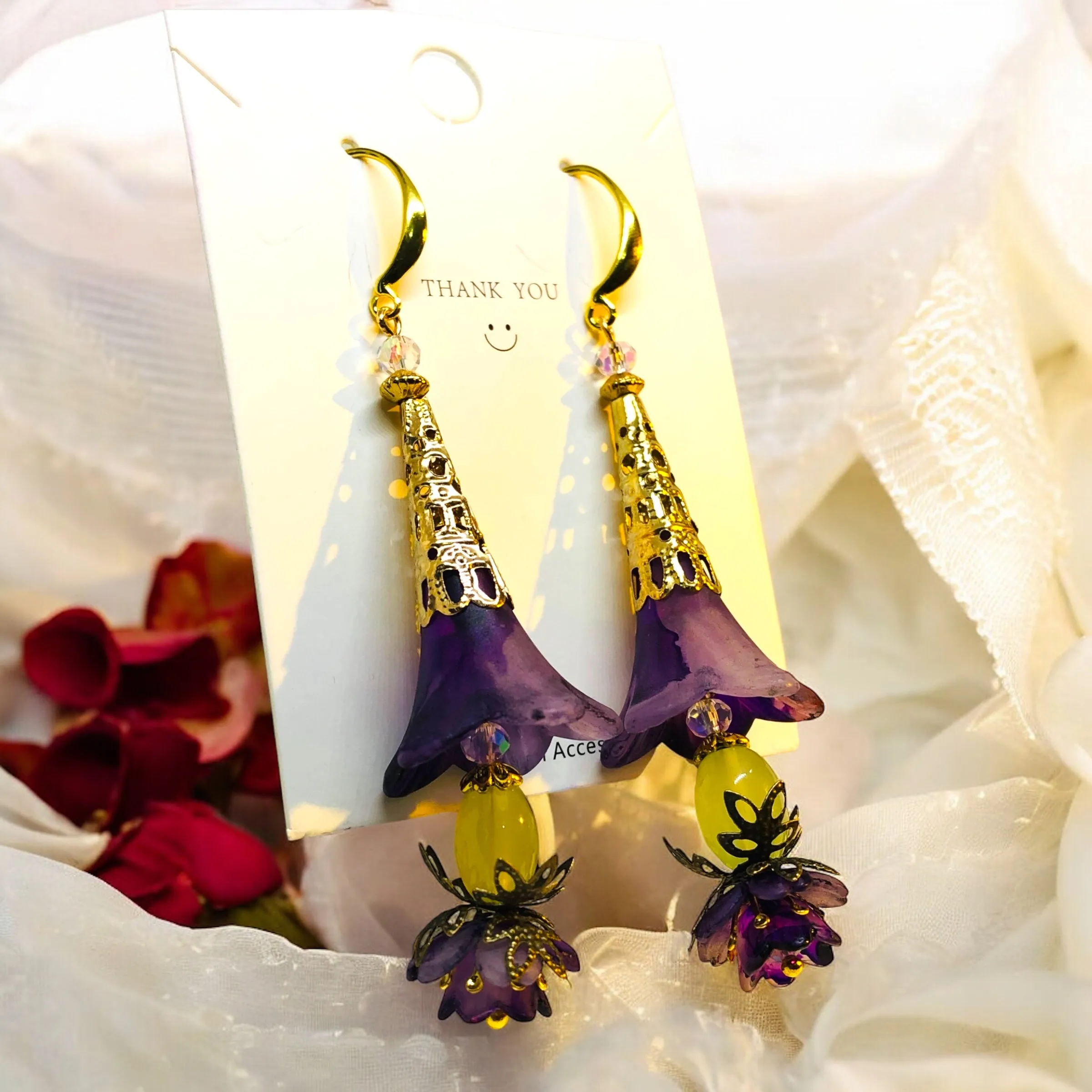 Amethyst Bohemian Bloom Earrings