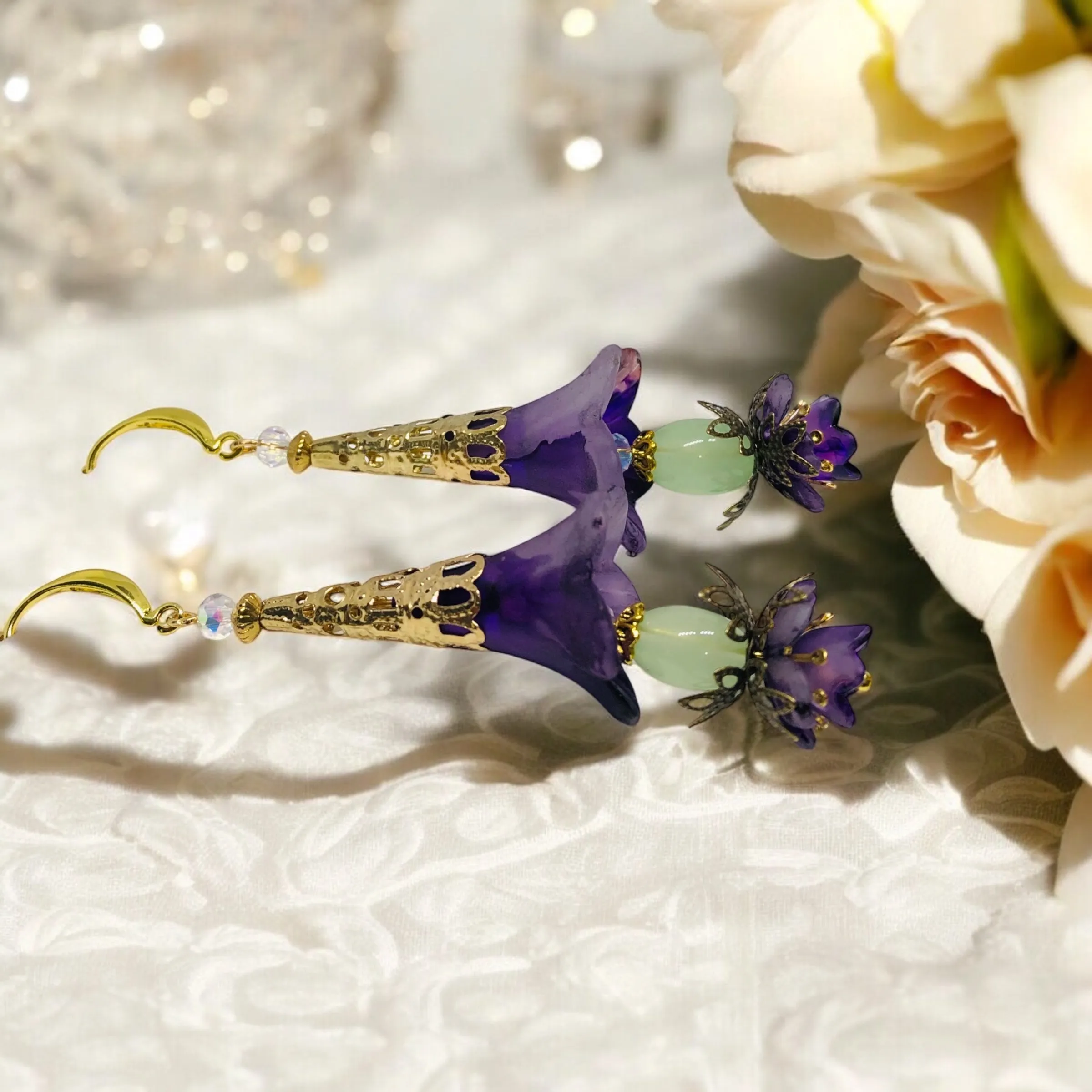 Amethyst Bohemian Bloom Earrings