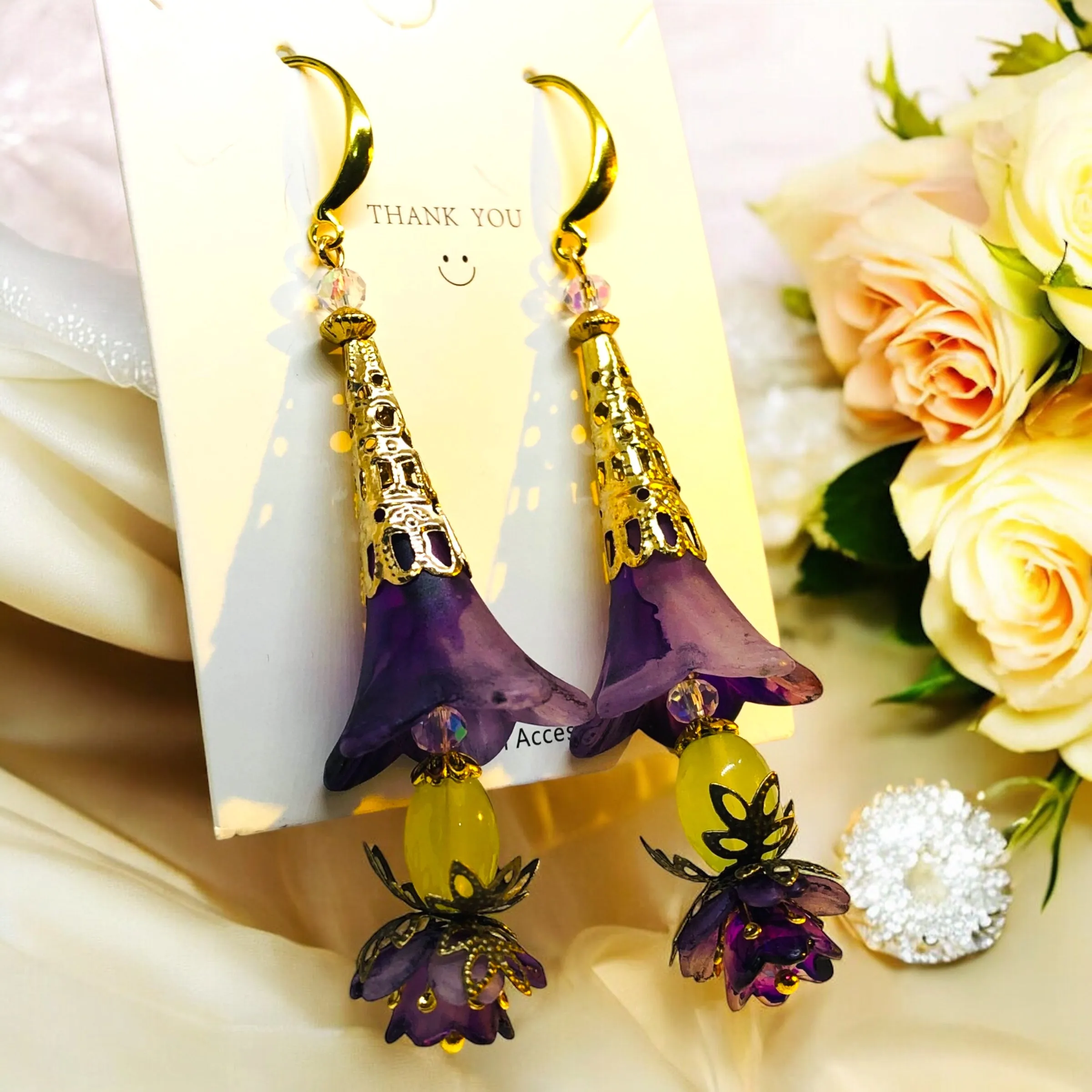 Amethyst Bohemian Bloom Earrings