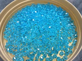 Aqua Blue Bicone Crystal Glass Beads (Wholesale)