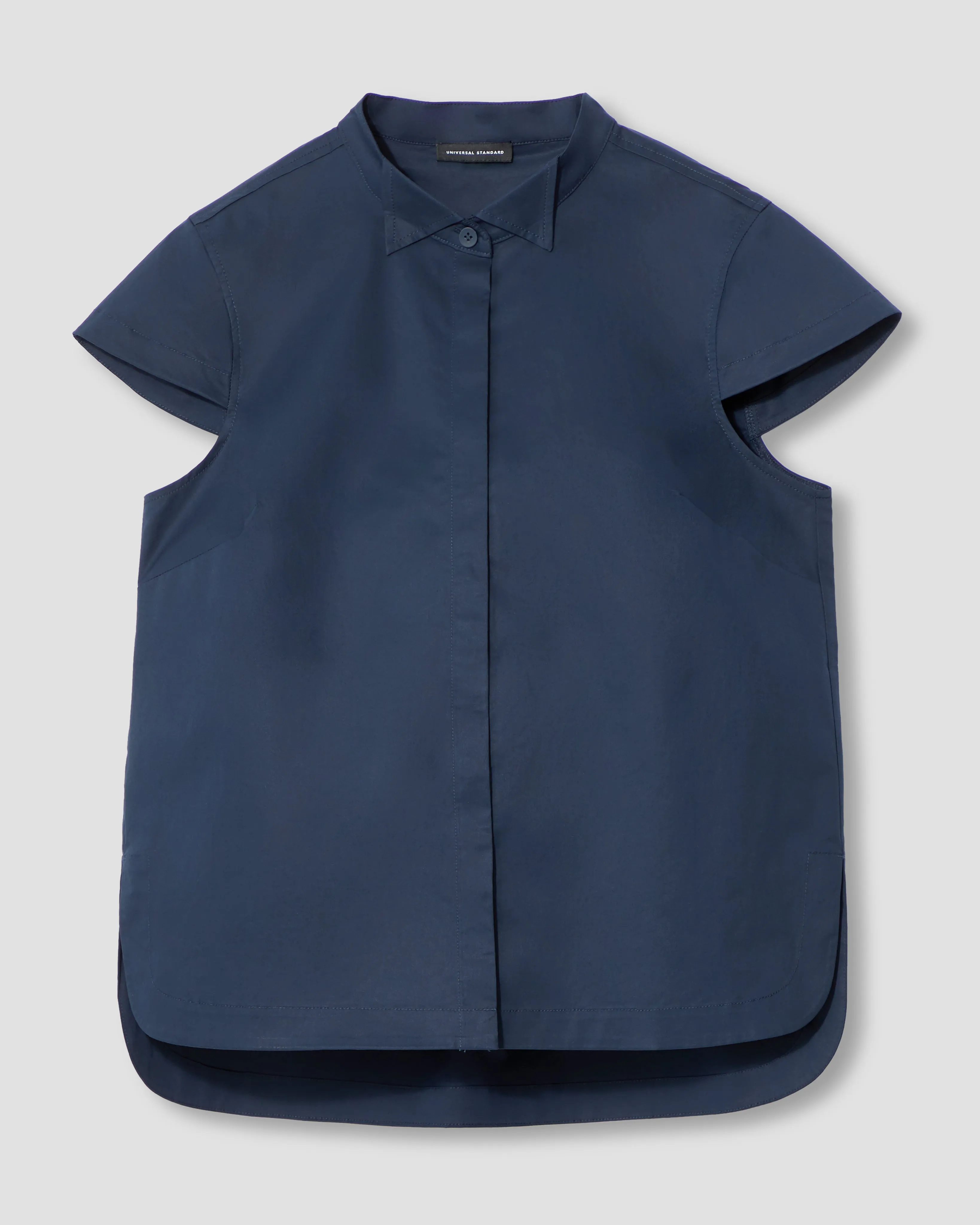 Aster Tuxedo Collar Shirt - Navy