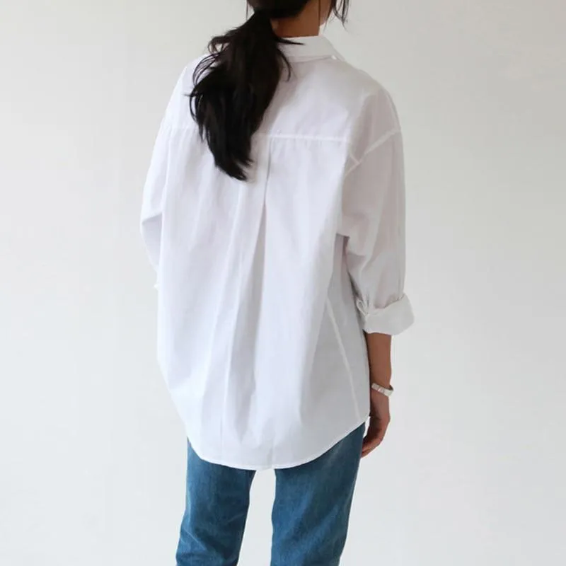 Basic Feel White Button Up Shirt