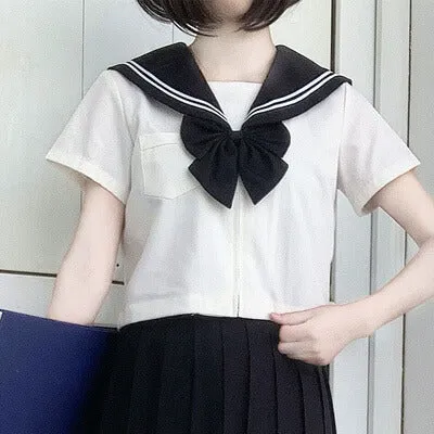 Black White JK bad sailor girl uniform set