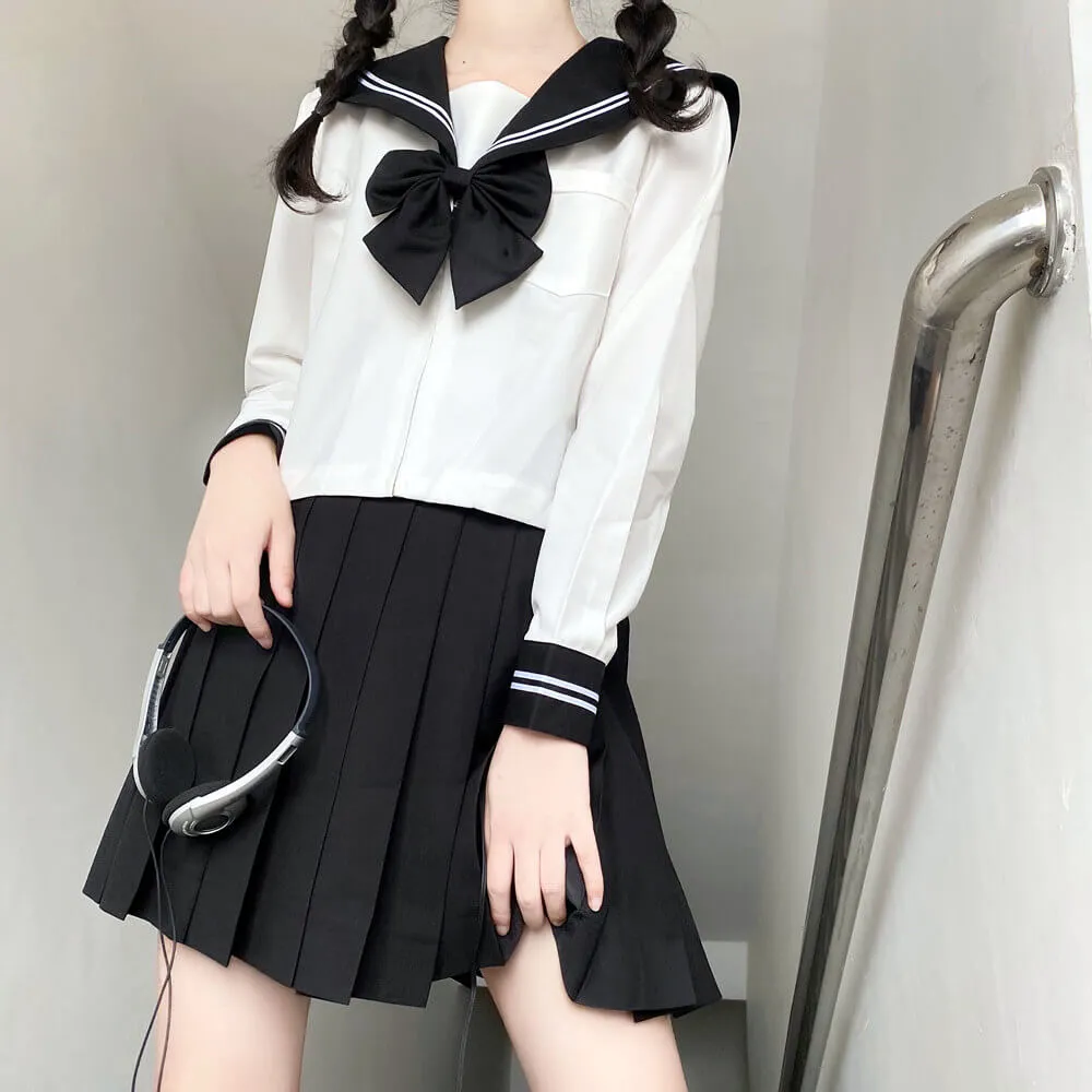 [Black White] JK bad sailor girl uniform set