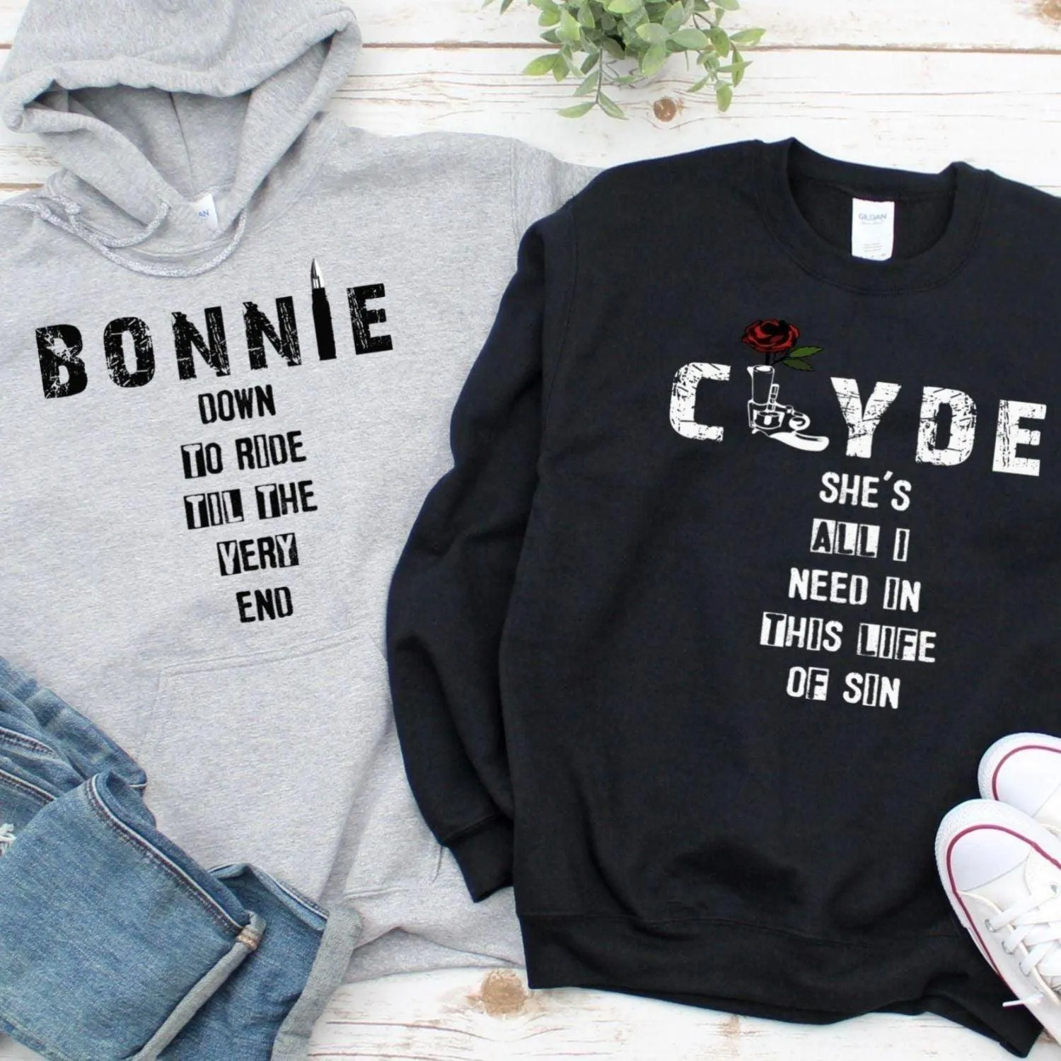 Bonnie & Clyde Ride or Die-Inspired Matching Outfit Set