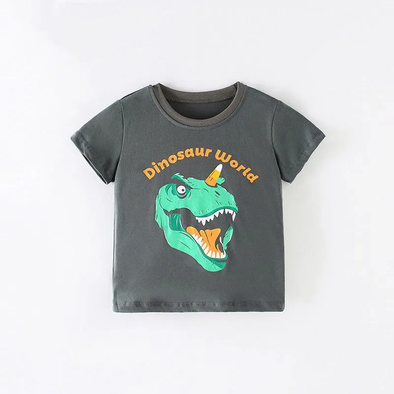 Boys Cotton T-shirts Summer Tees & Tops for Baby Boys Dinosaur Pattern | Toddler Boy Shirt kid Clothing Gift for Boys Pack of 3