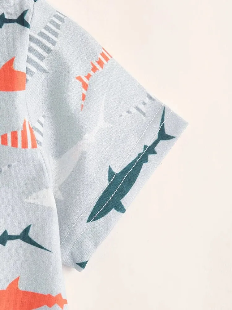 Boys’ Short-Sleeved Sharks Tee