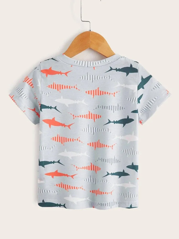 Boys’ Short-Sleeved Sharks Tee