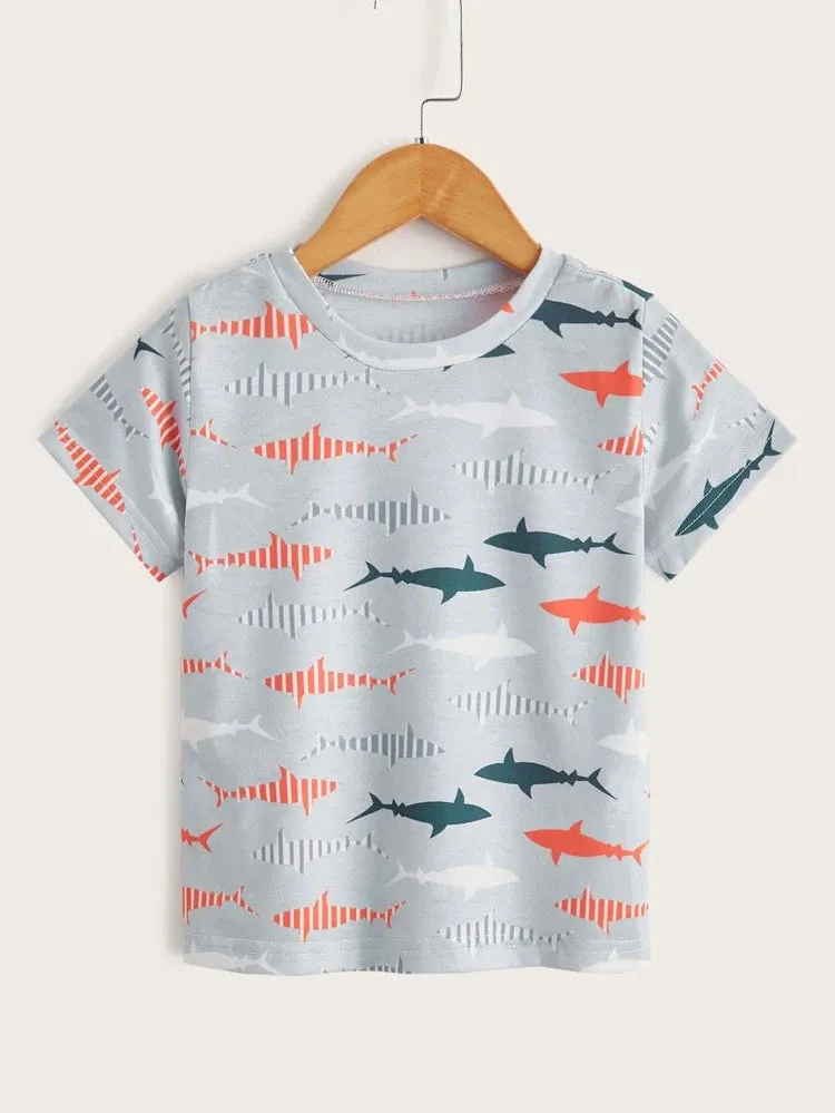 Boys’ Short-Sleeved Sharks Tee