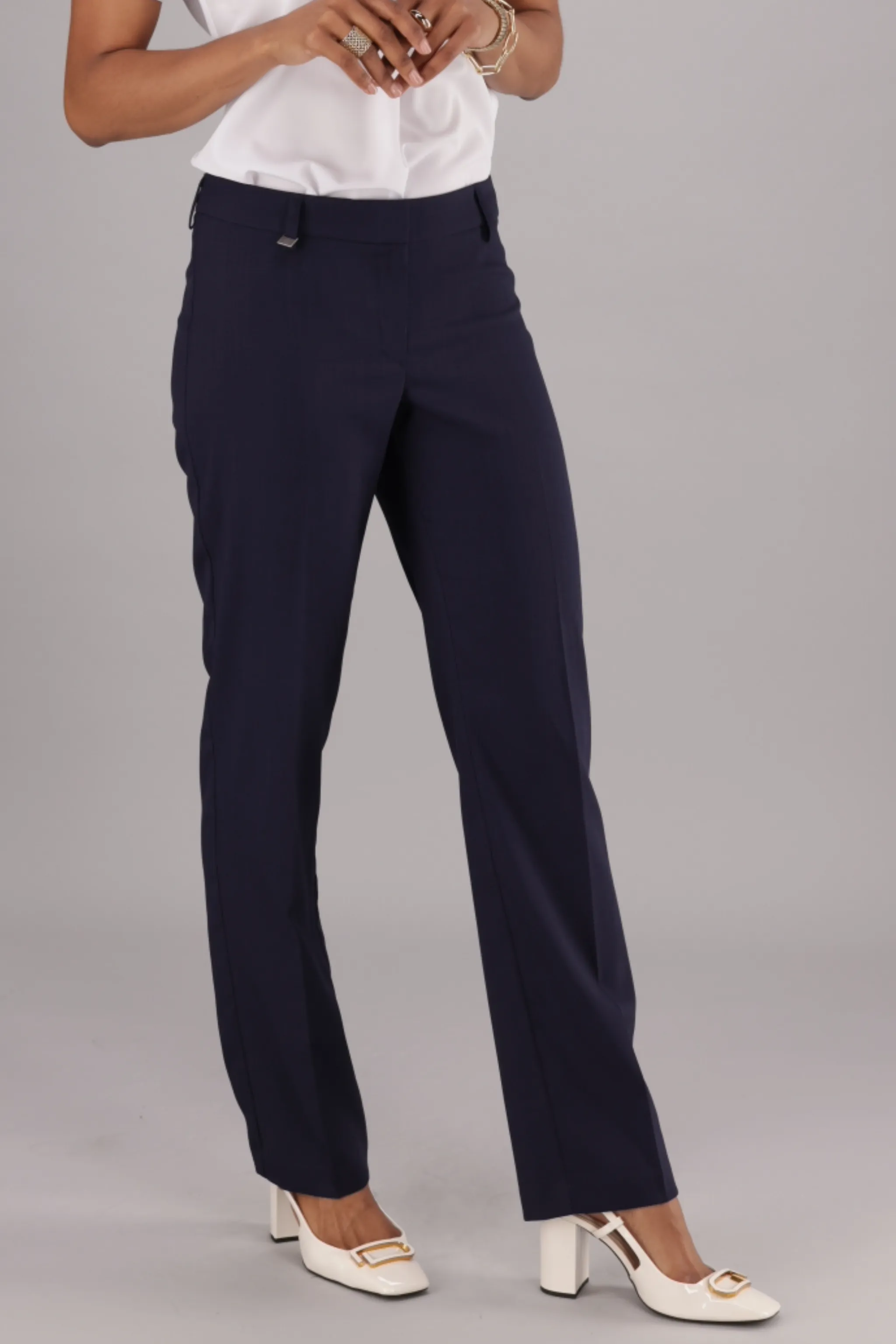 Christine regular fit pants - navy stretch