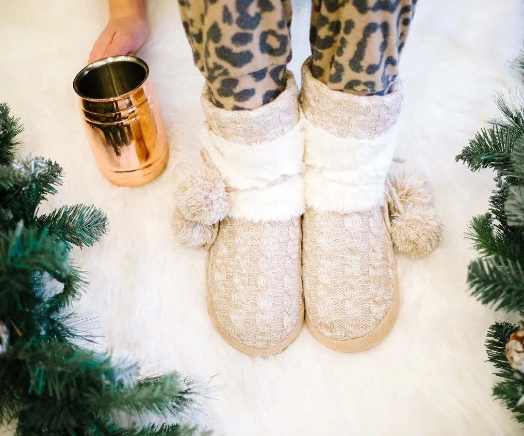 Cozy Cable Knit Slippers