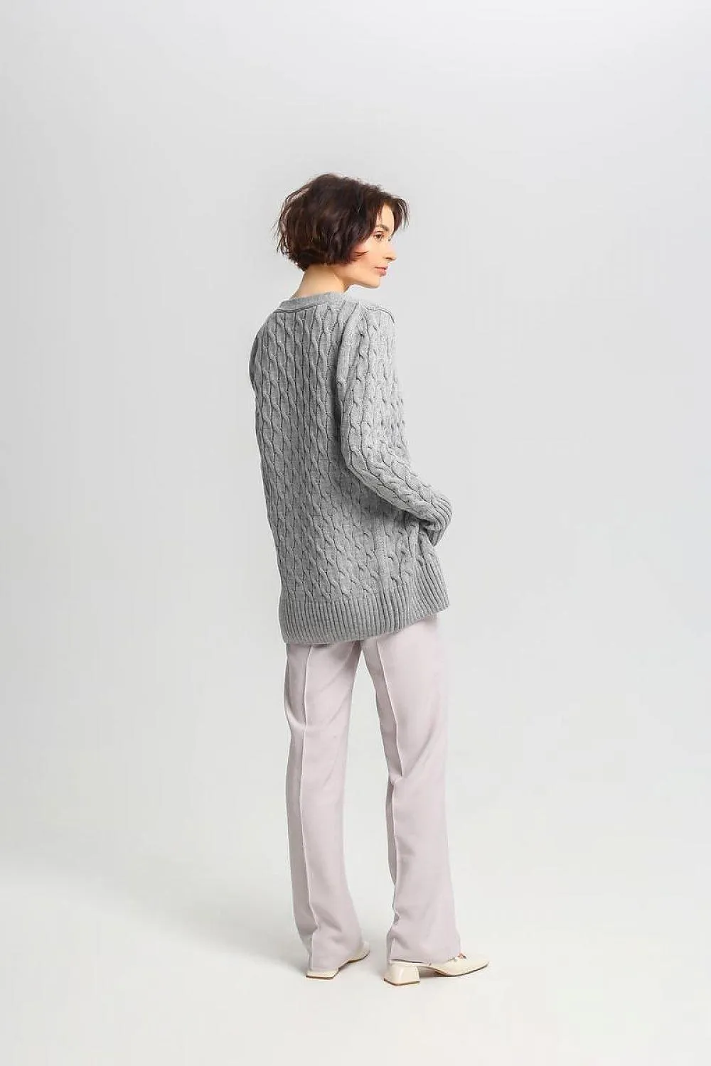 Crested Elegance Longline Cardigan by MKM