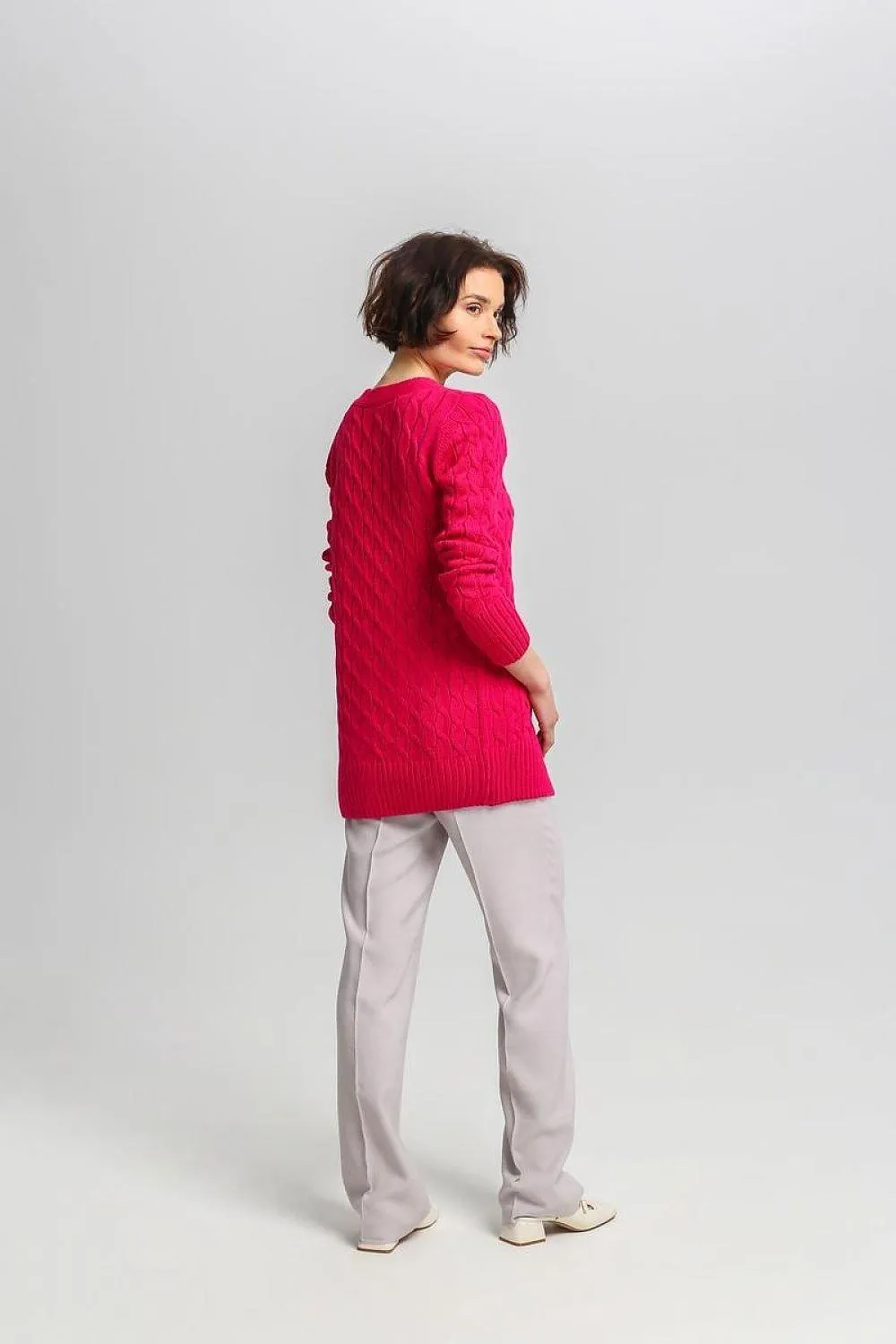 Crested Elegance Longline Cardigan by MKM