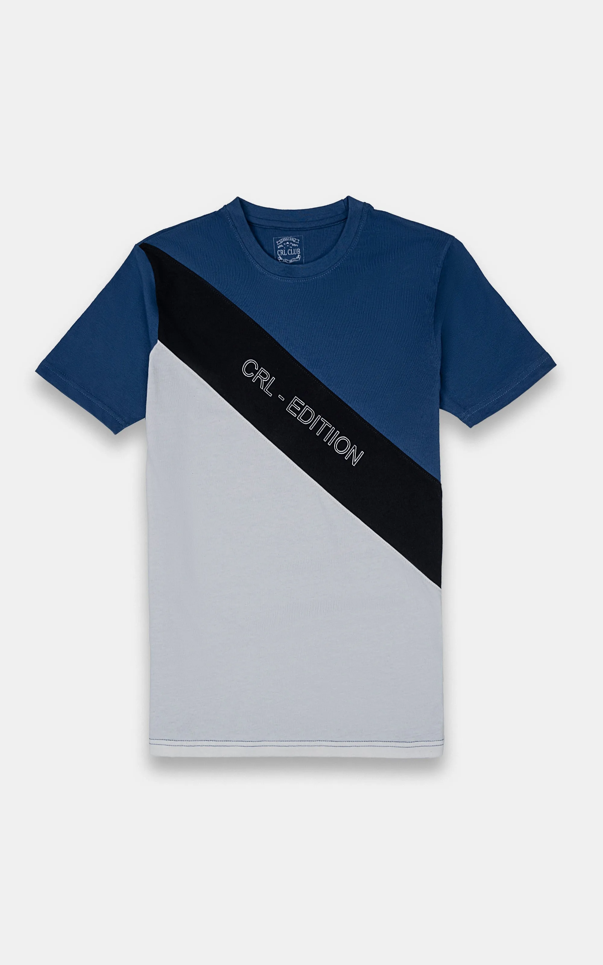 CUT AND SEW T-SHIRT BLUE