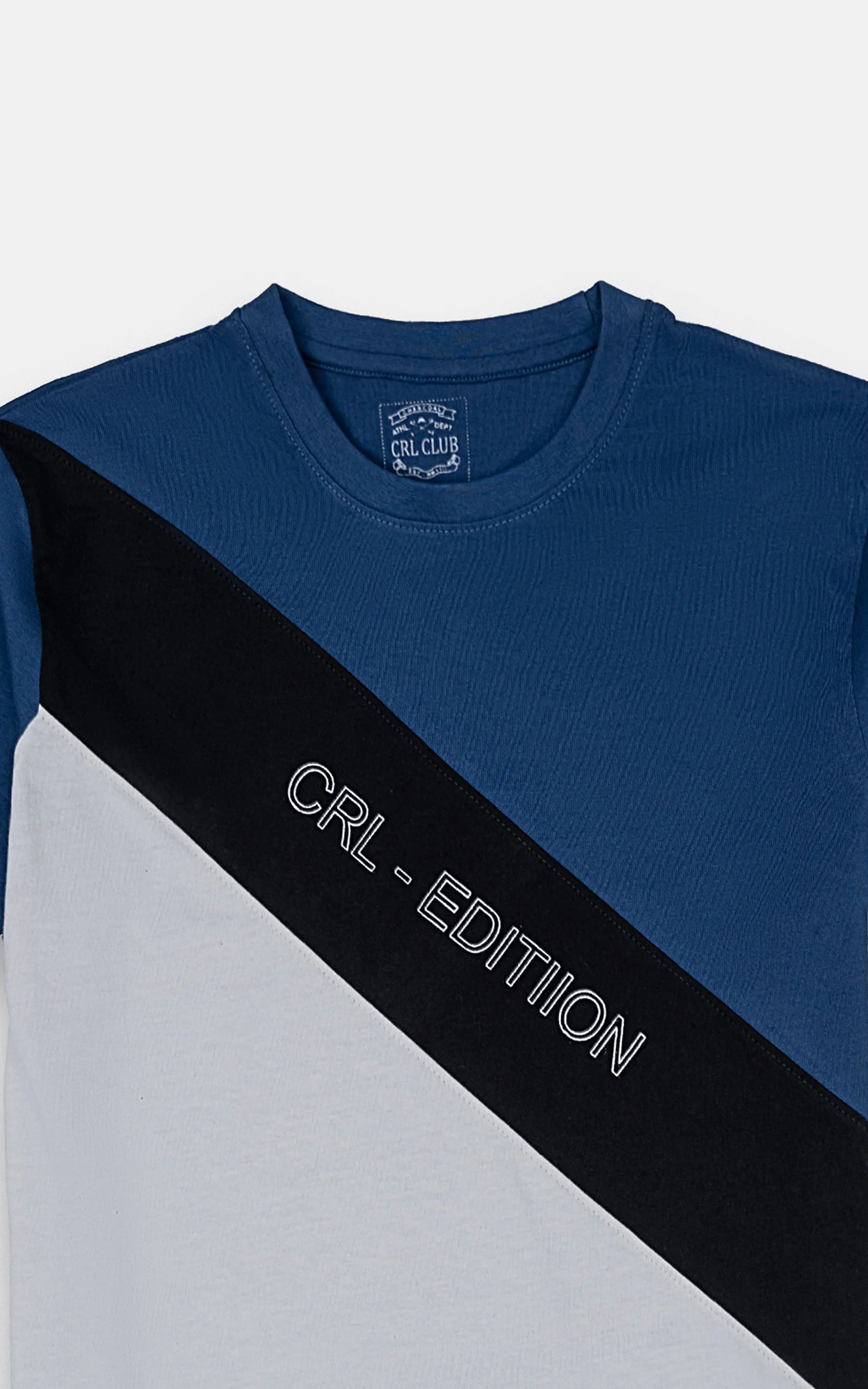 CUT AND SEW T-SHIRT BLUE