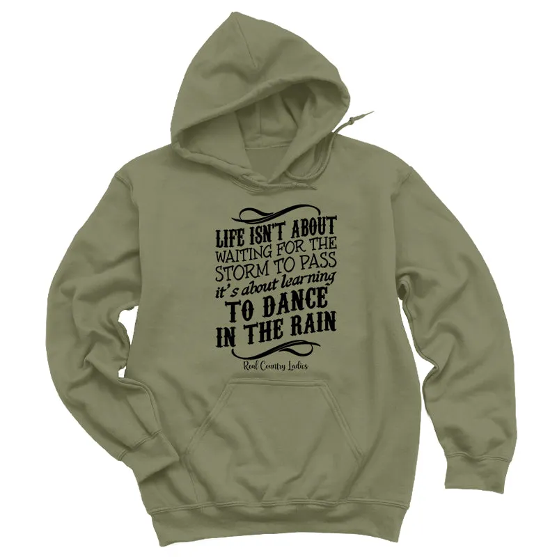 Dance In The Rain Black Print Hoodies & Long Sleeves