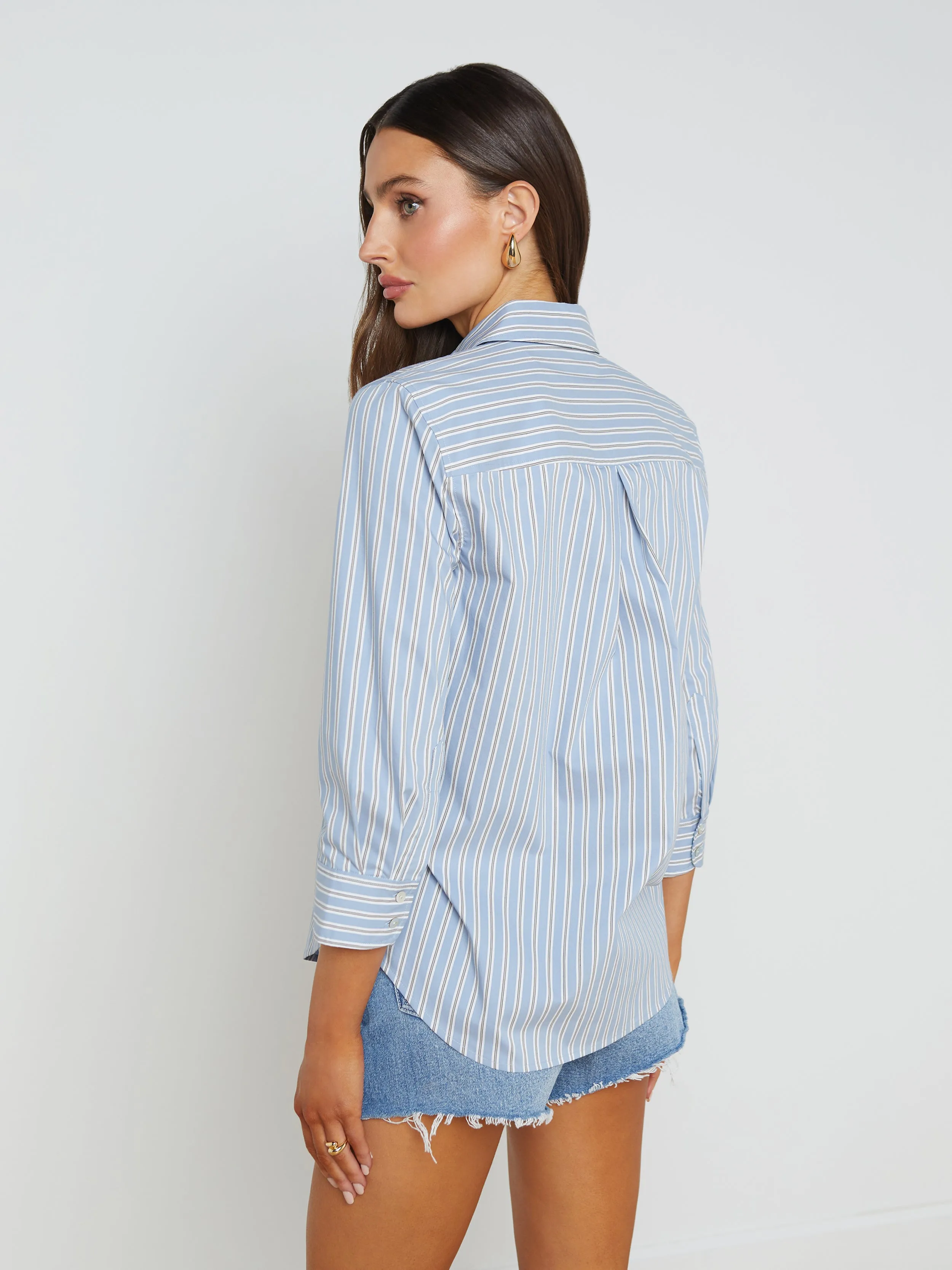 Daniella Cotton-Blend Blouse