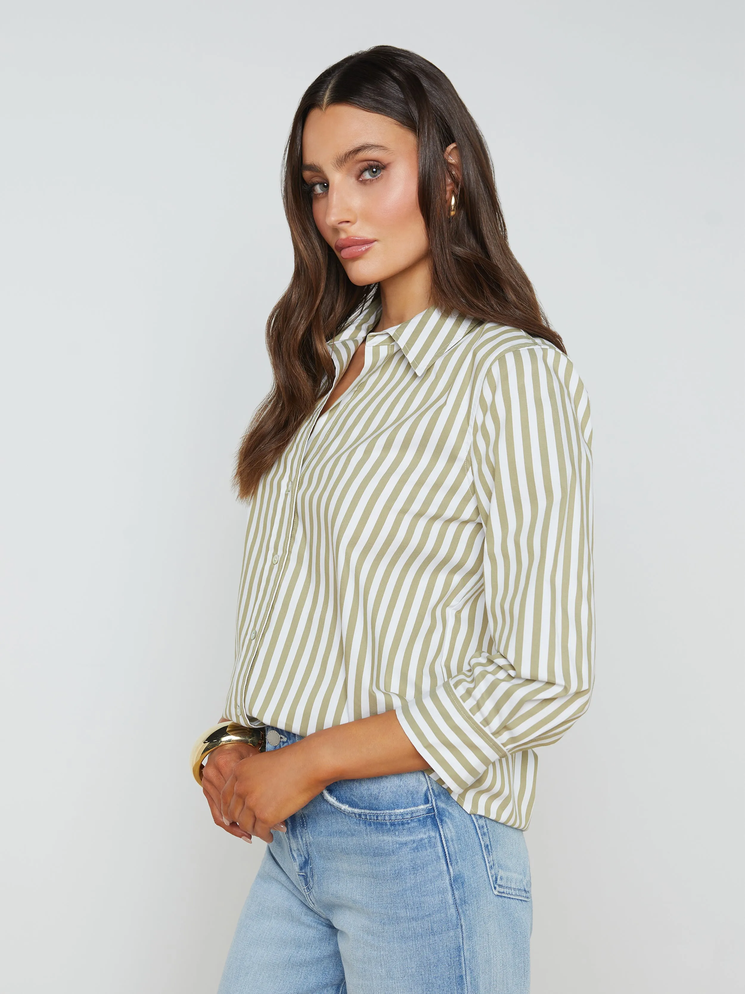 Daniella Cotton-Blend Blouse