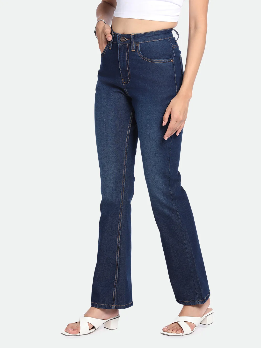 DL Woman Bootcut High-Rise Light Fade Stretchable Jeans