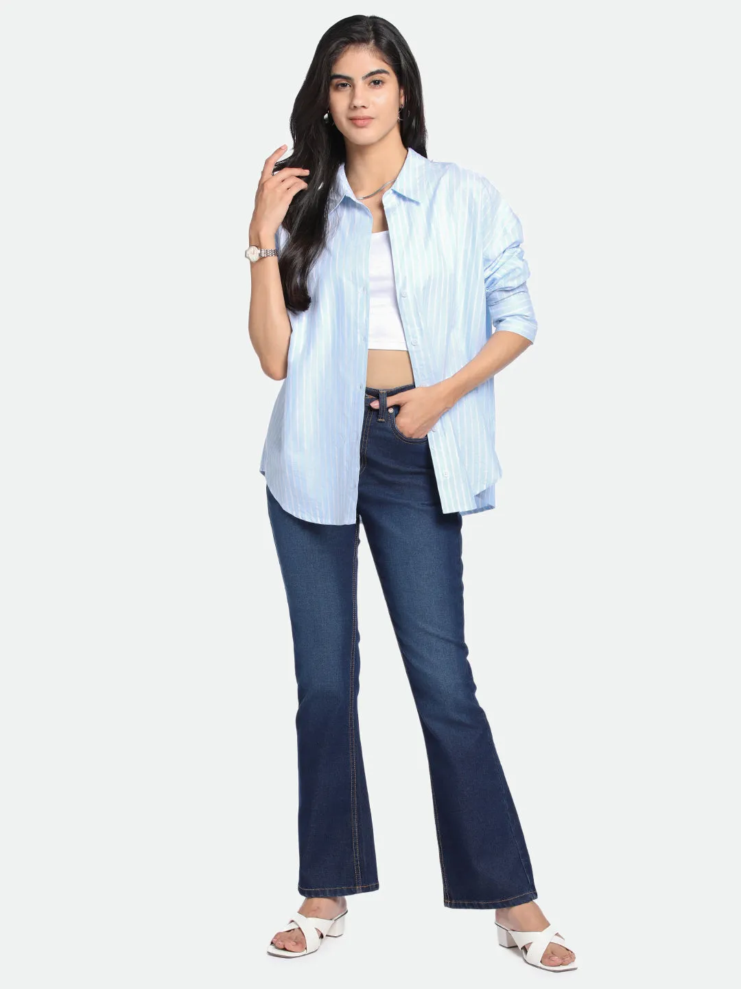 DL Woman Bootcut High-Rise Light Fade Stretchable Jeans