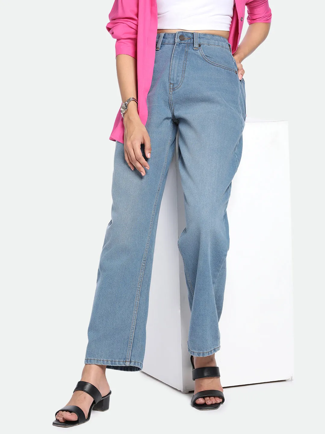 DL Woman Relaxed Fit High-Rise Clean Look Stretchable Jeans