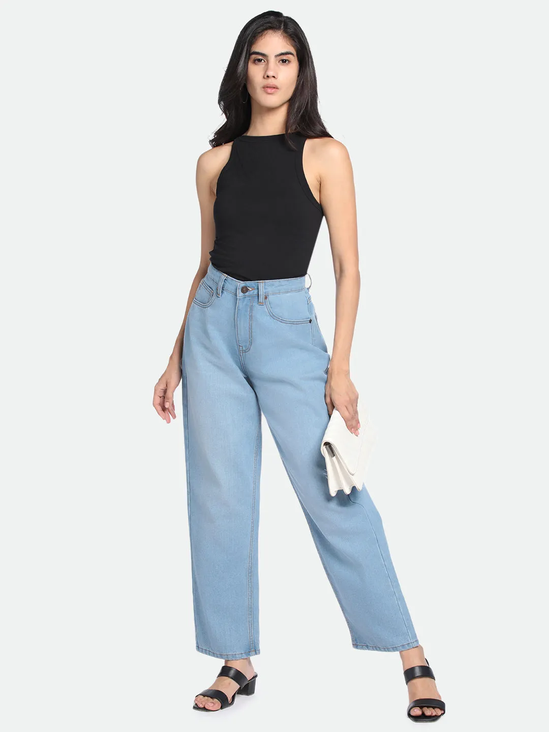 DL Woman Relaxed Fit High-Rise Pure Cotton Jeans