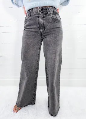 Easton Steel Grey Wide Leg Jeans