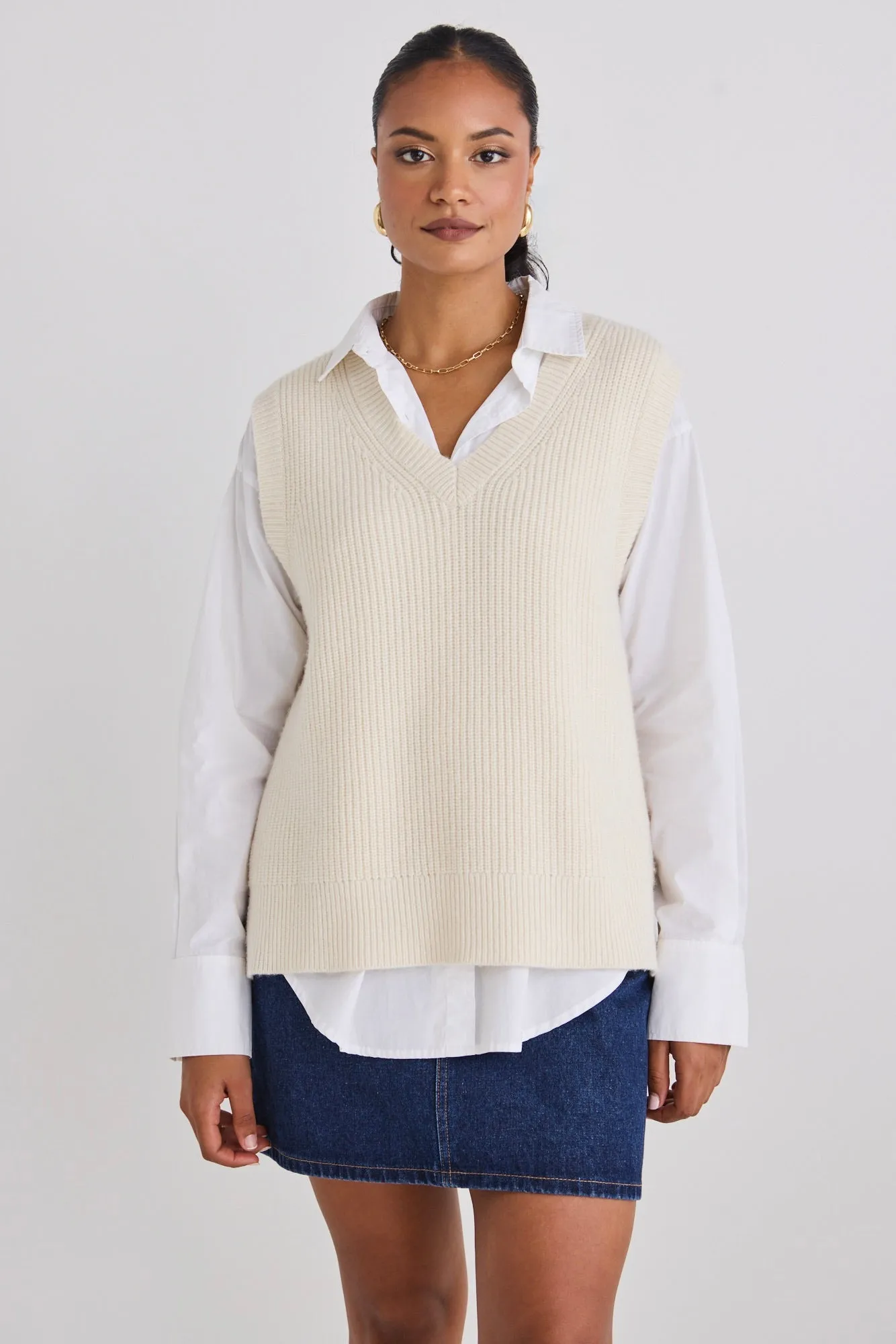 Everyday Ivory Knit Vest