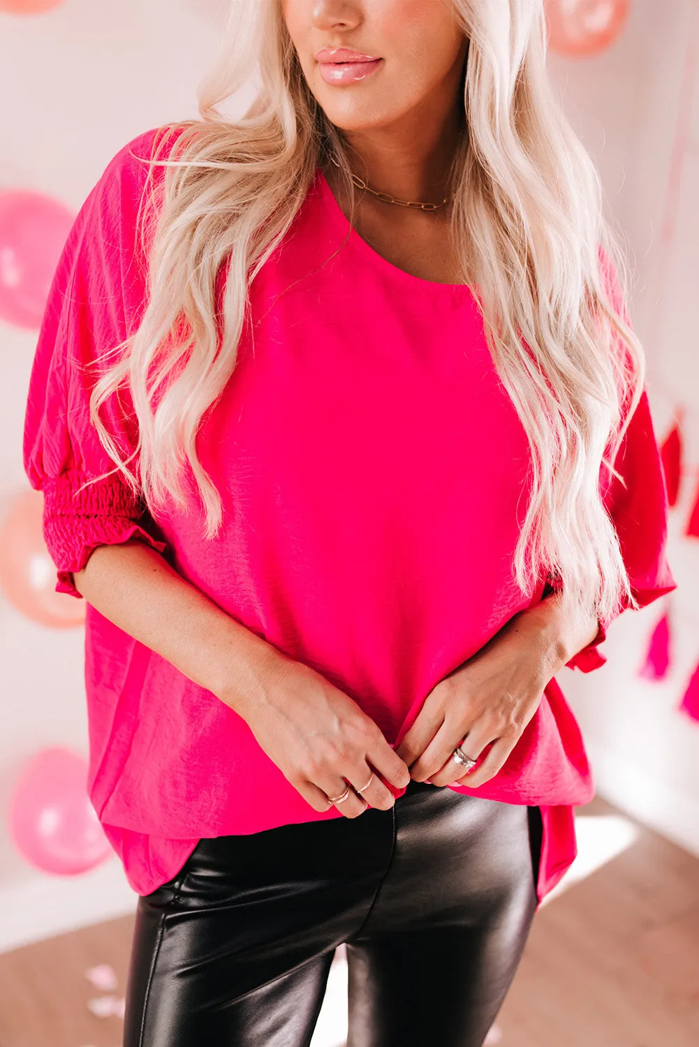 Everyday Smocked Sleeve Shift Top