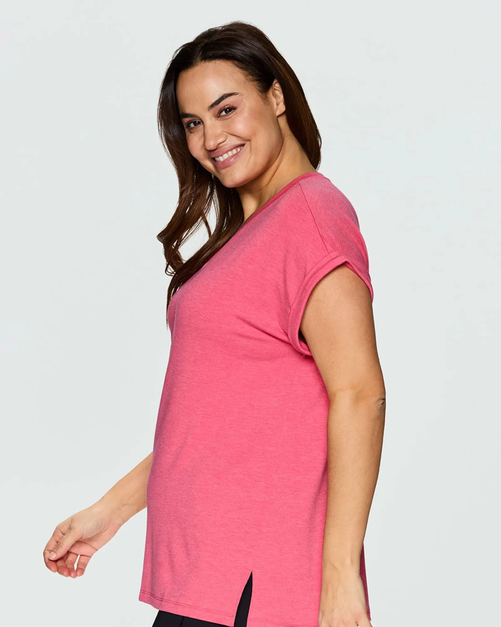 Everyday V-neck Tunic | Hot Pink