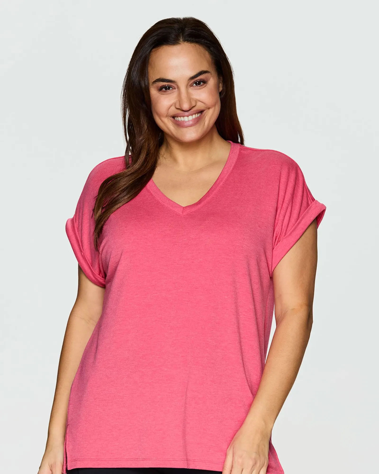 Everyday V-neck Tunic | Hot Pink