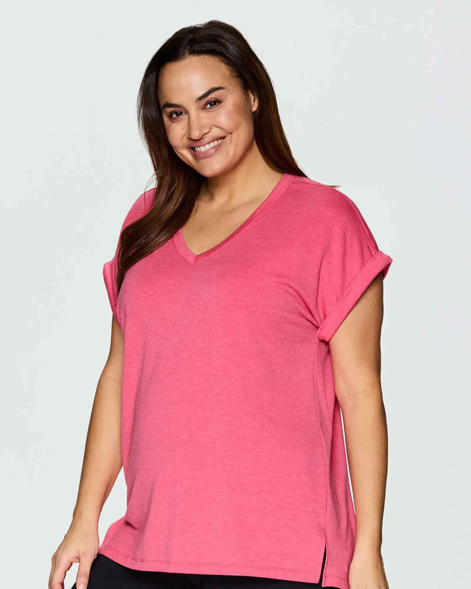 Everyday V-neck Tunic | Hot Pink