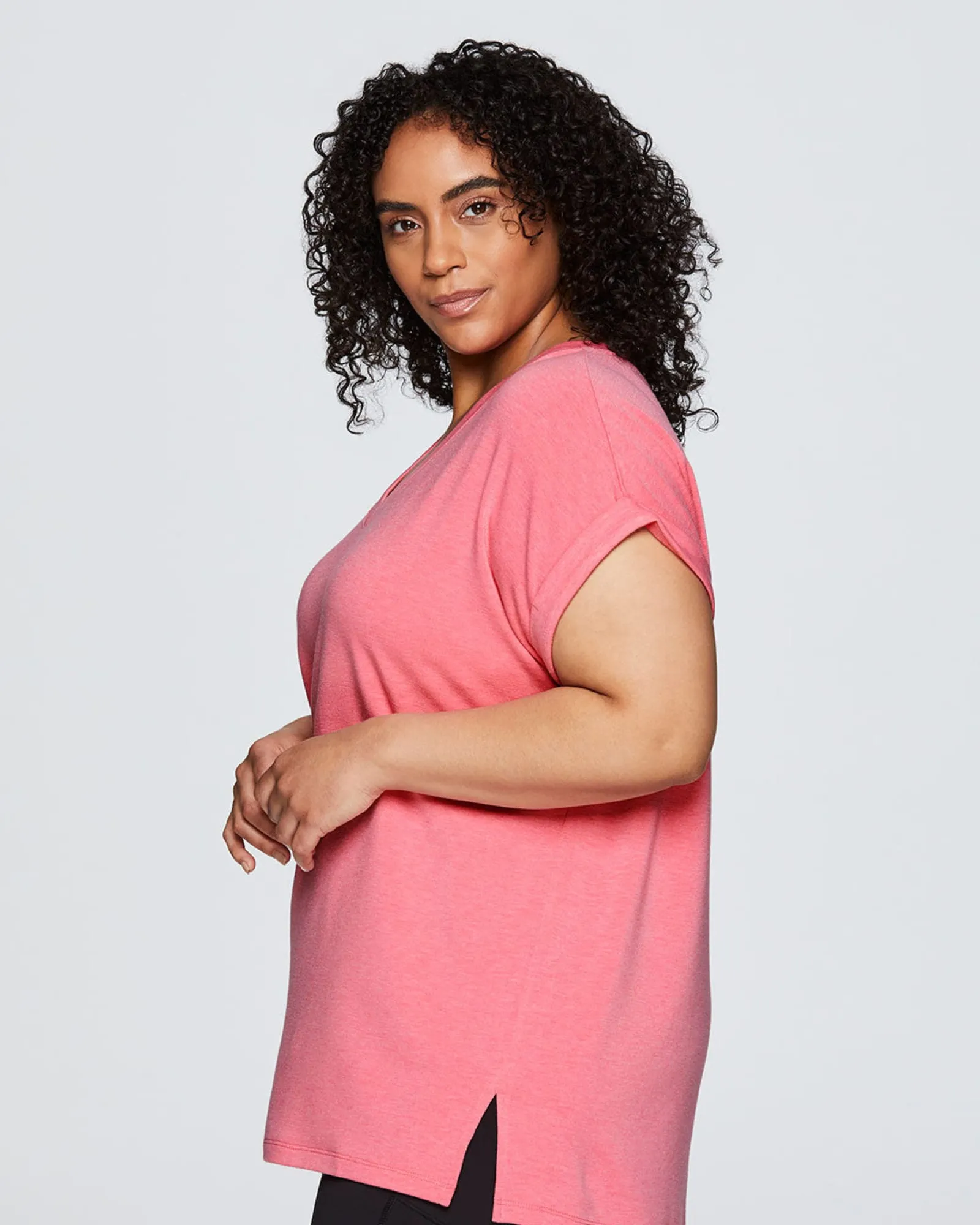 Everyday V-neck Tunic | Pink