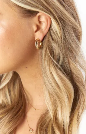 Faithy Jewels Everyday Hoop Earrings ~ 18K Gold Plated