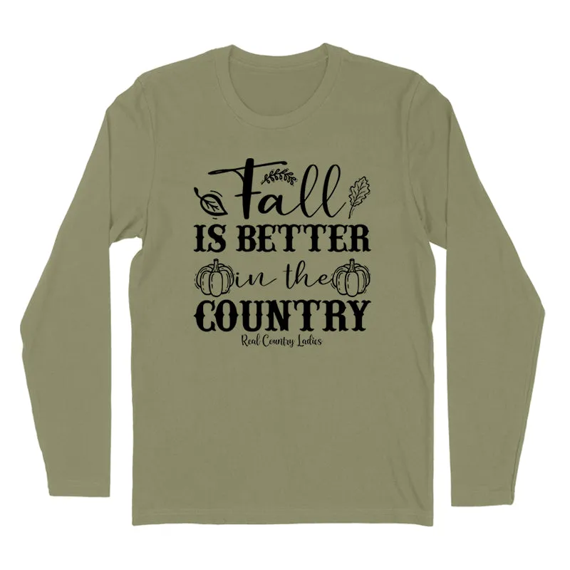 Fall Is Better In The Country Black Print Hoodies & Long Sleeves