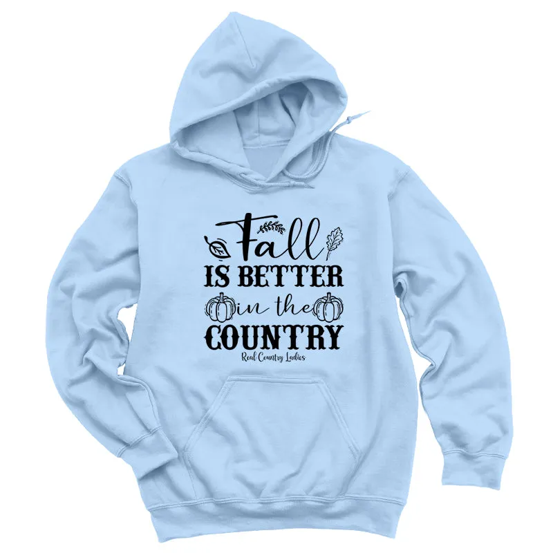 Fall Is Better In The Country Black Print Hoodies & Long Sleeves