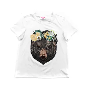 Flower Crown Bear Head Tee