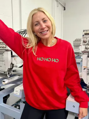 HO HO HO Embroidered Sweatshirt