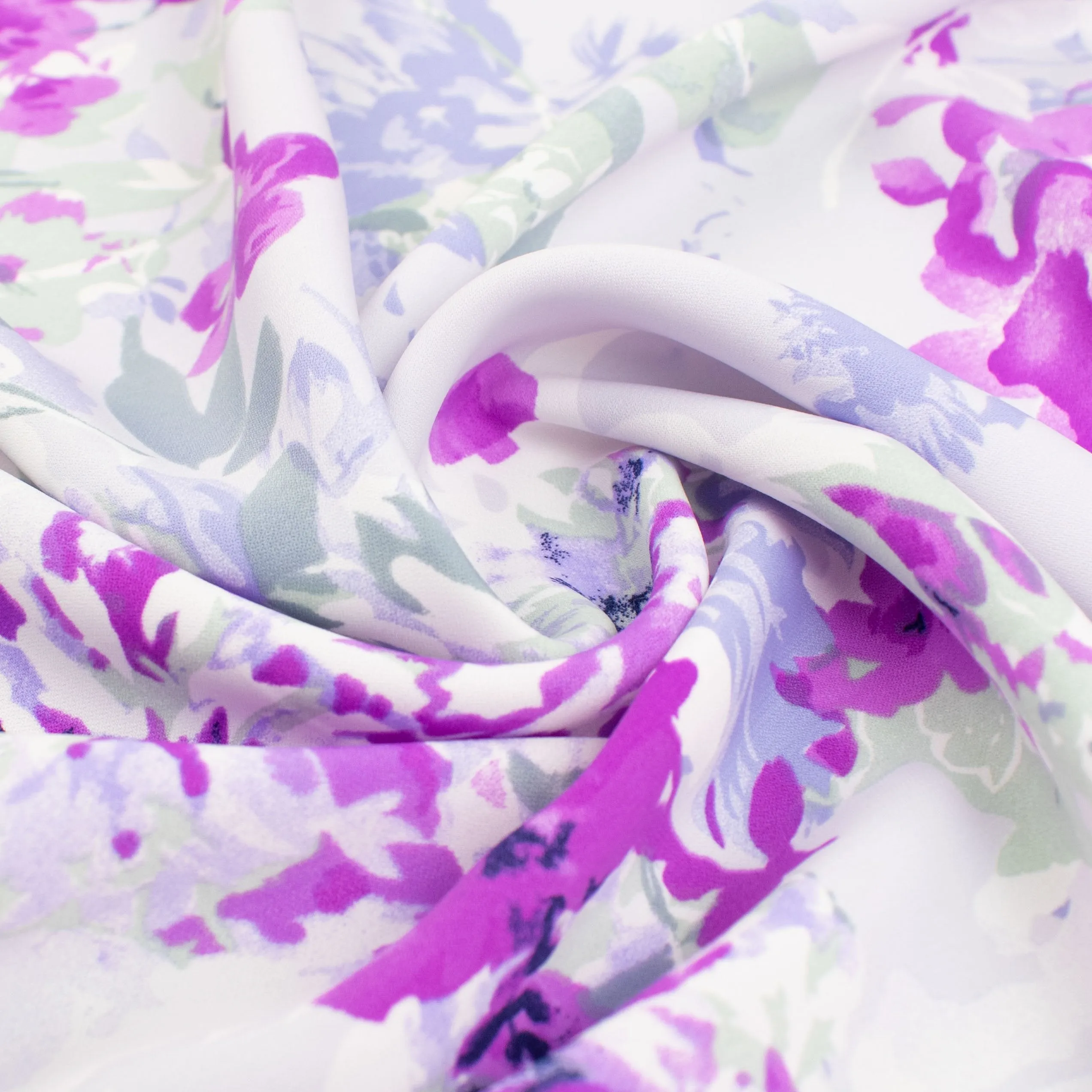 Ice Wash Prints Design-694 Purple & Grey Floral