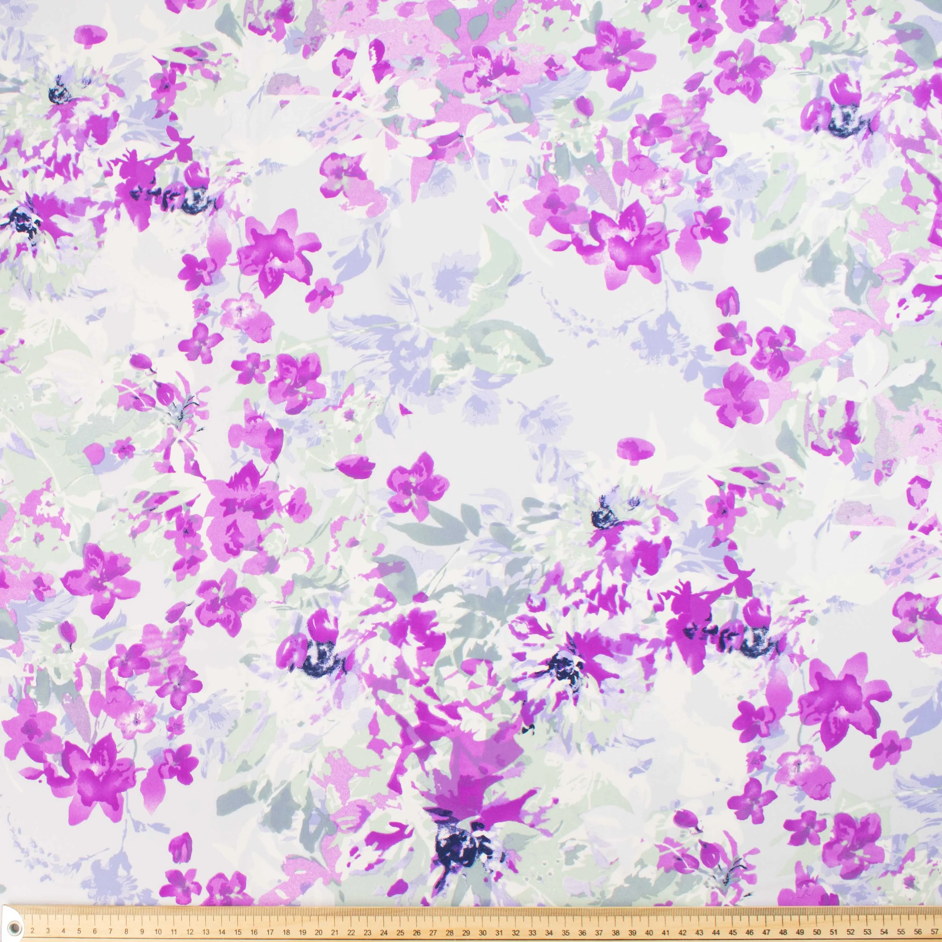 Ice Wash Prints Design-694 Purple & Grey Floral