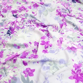 Ice Wash Prints Design-694 Purple & Grey Floral