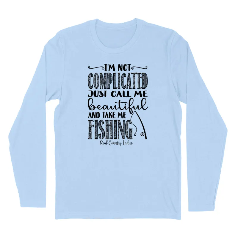 I'm Not Complicated Black Print Hoodies & Long Sleeves