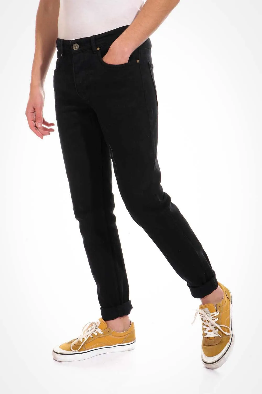 jeans -Casual Dirty Denim Jeans Pant Jeans BLACK