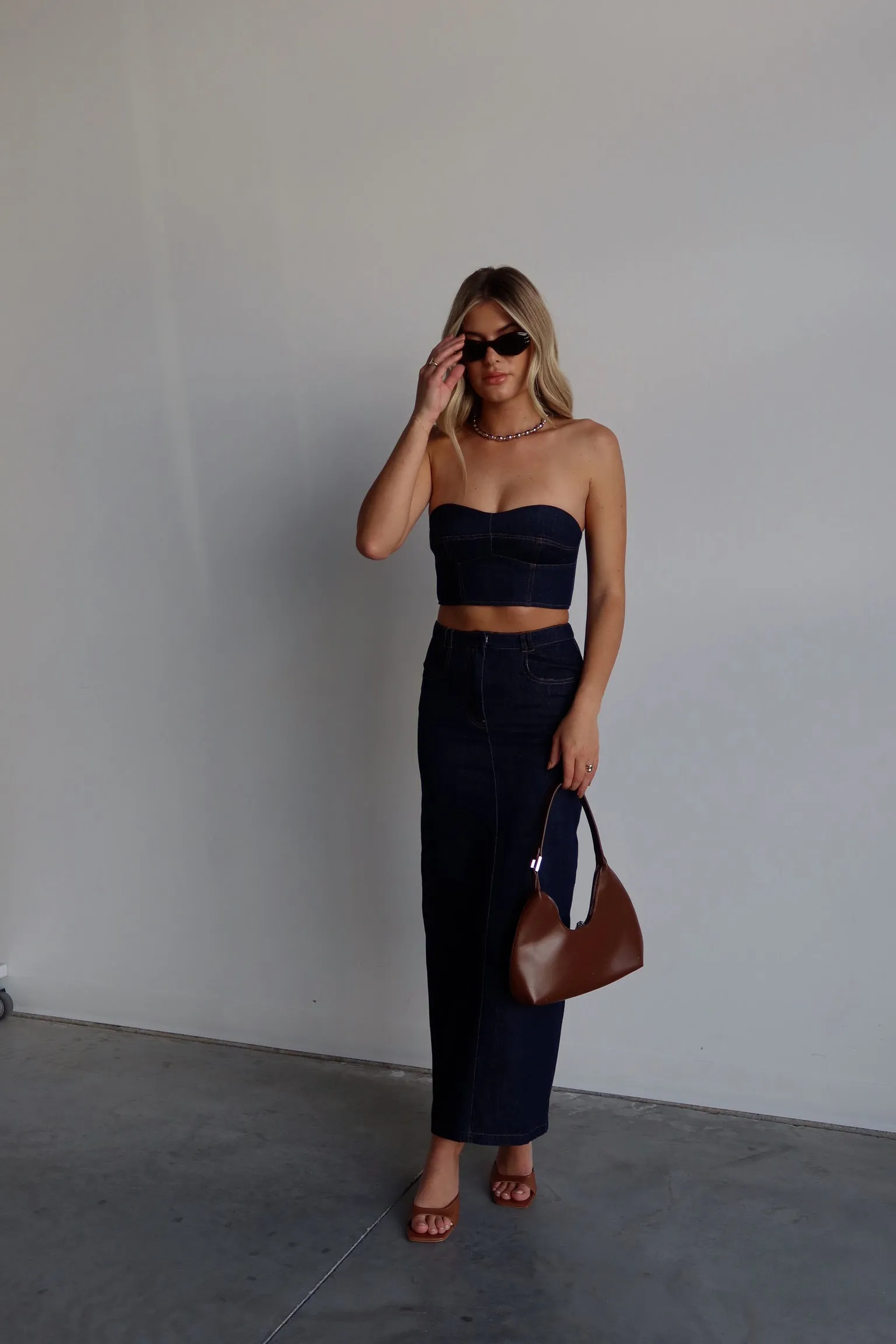 Justyn Denim Maxi Skirt